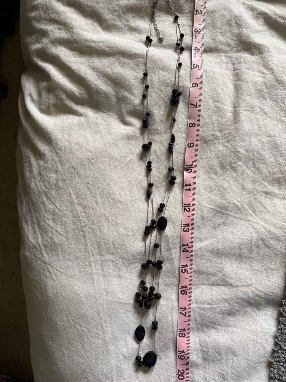 Elegant Black Bead Layered Necklace